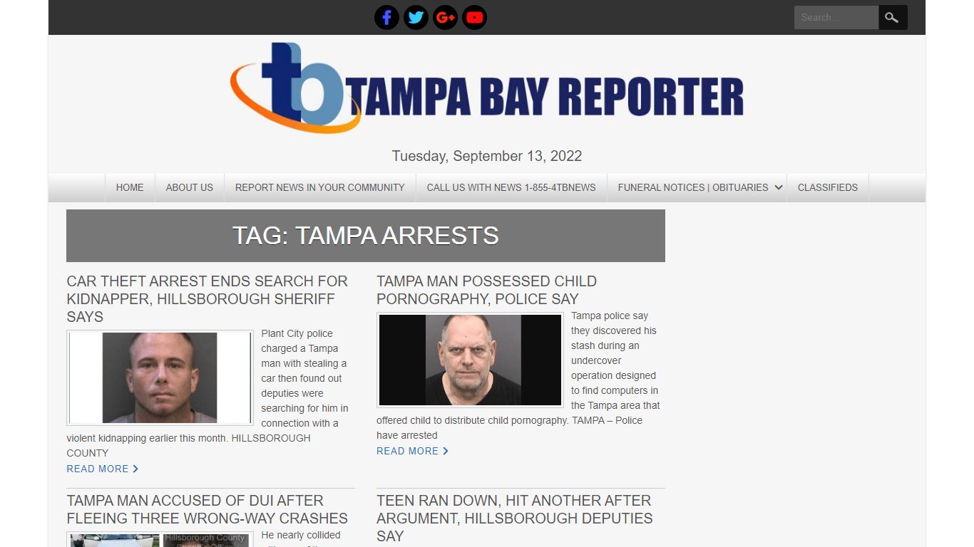 Tampa Arrests | Tampa Bay Reporter